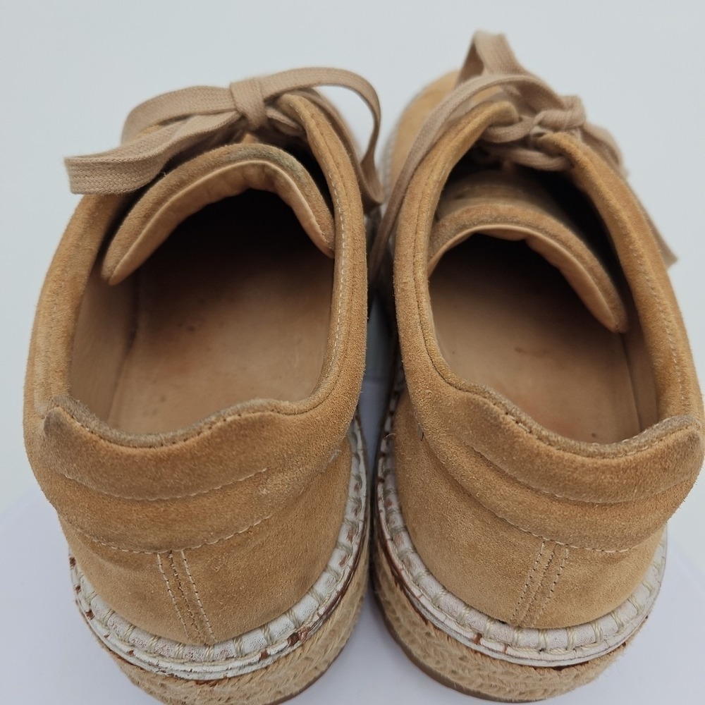 Rag & Bone KENT Tan EU/38.5 W/8.5 Suede Platform Espadrille Lace Up Sneaker *EUC - Picture 12 of 16
